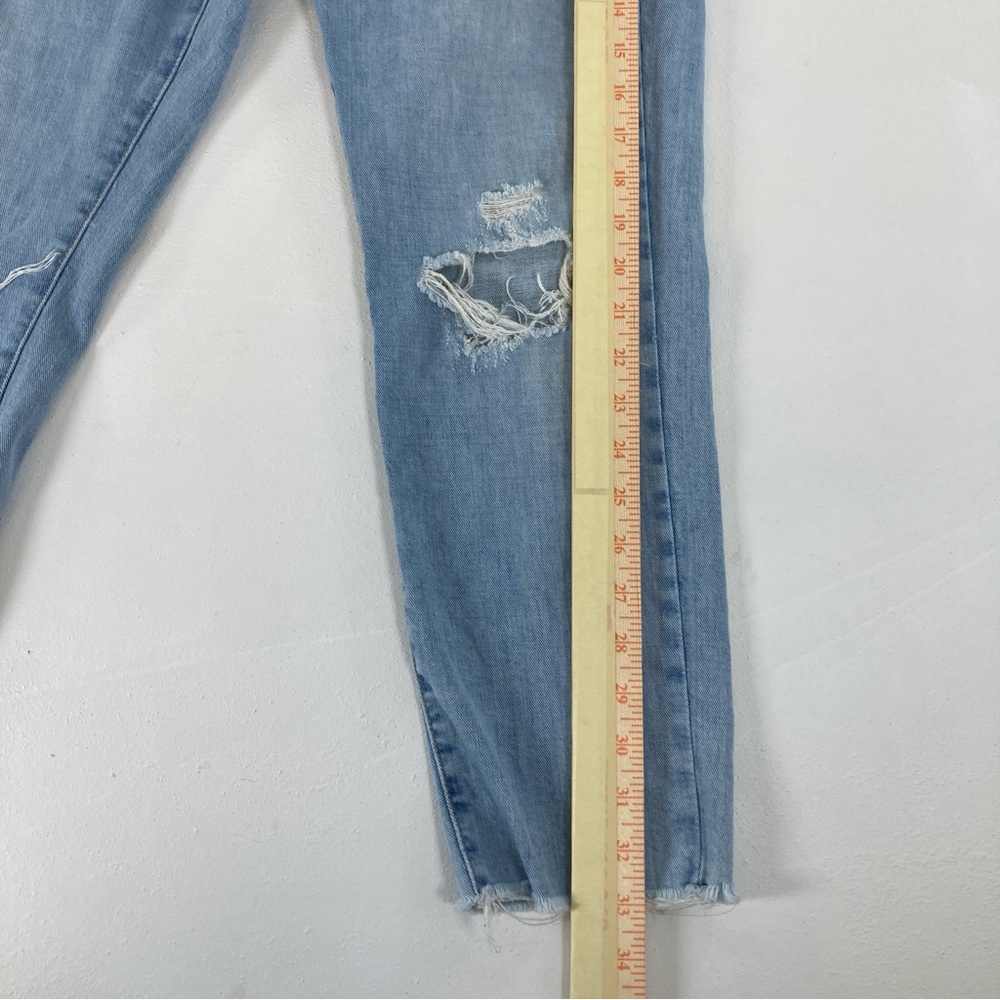 Frame Le Garcon Crop Boyfriend jeans Womens Size 28 Blue straight Distressed - Picture 9 of 16